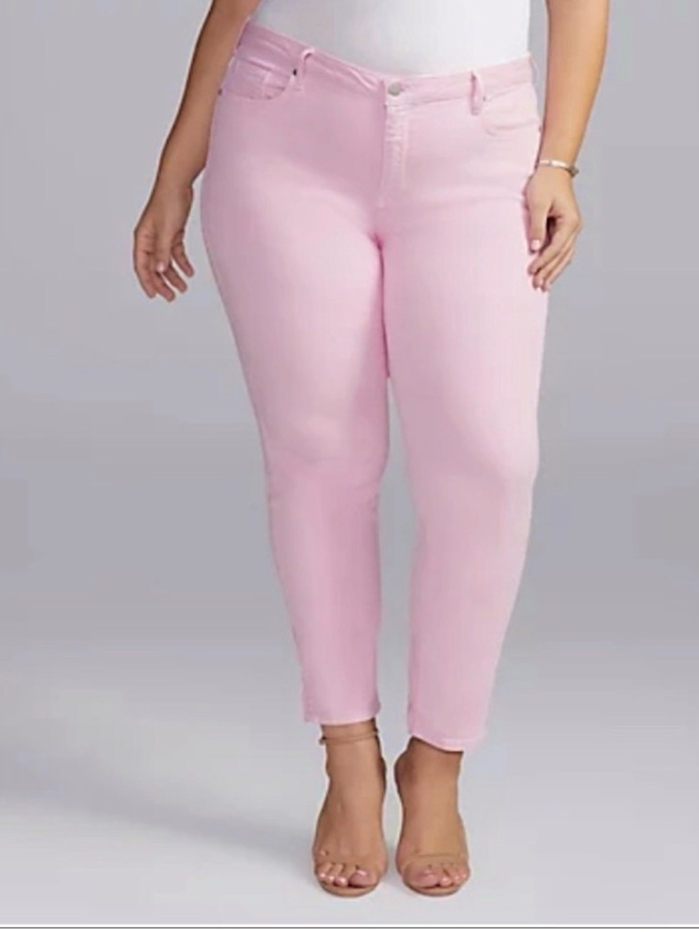 NYDJ Pink Cropped Skinny Jeans